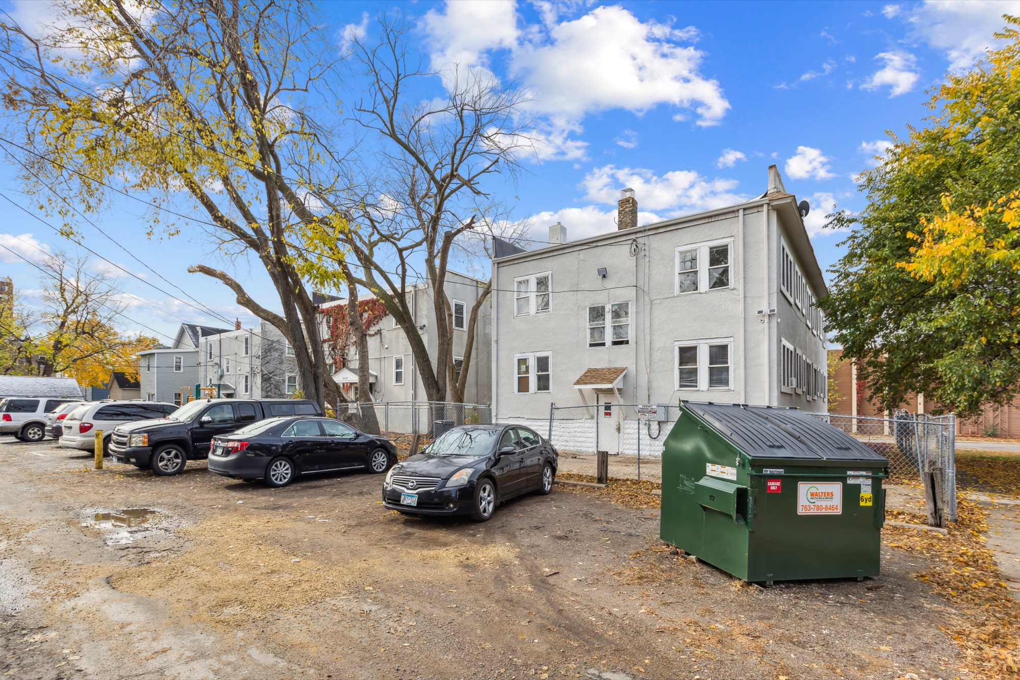 A three-story workforce apartment building managed by Revolution Renting